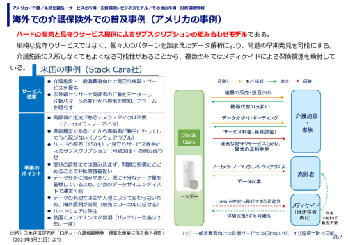 海外での介護保険外での普及事例（アメリカの事例）